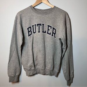 Vintage Champion Butler Bulldogs University Crewneck Sweatshirt Mens S Gray Logo